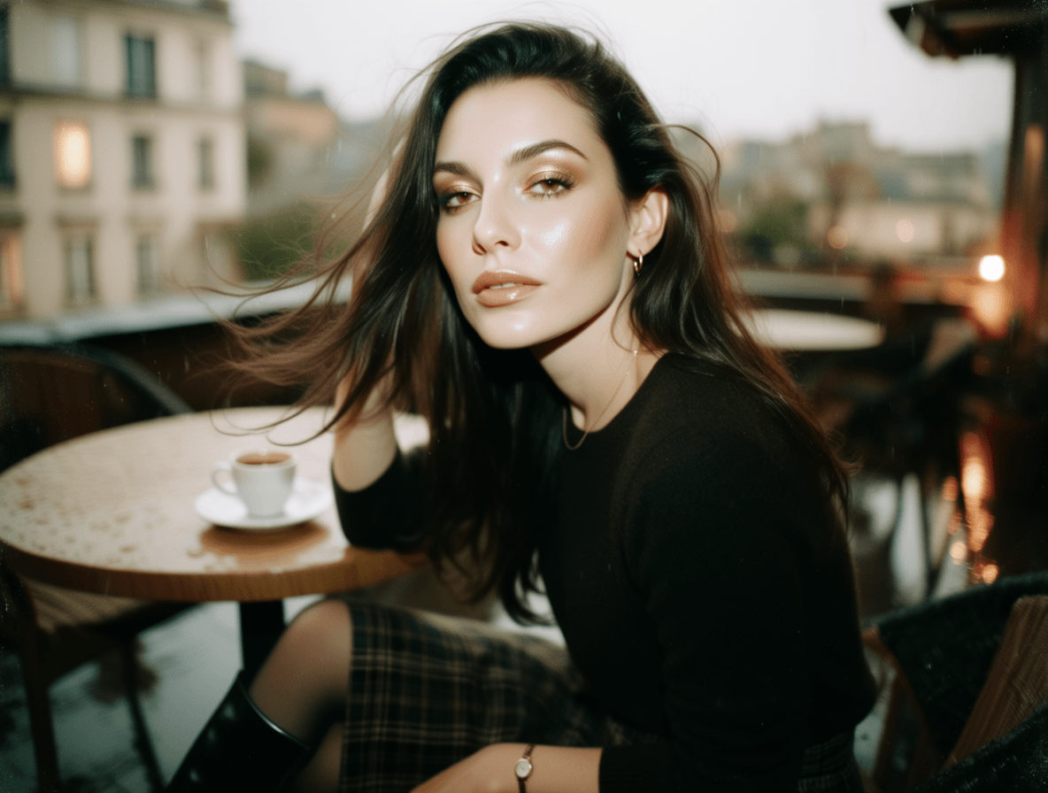 Emma-Jane MacKinnon-Lee — direct-gaze archive fashion portrait, photographer and creative coder