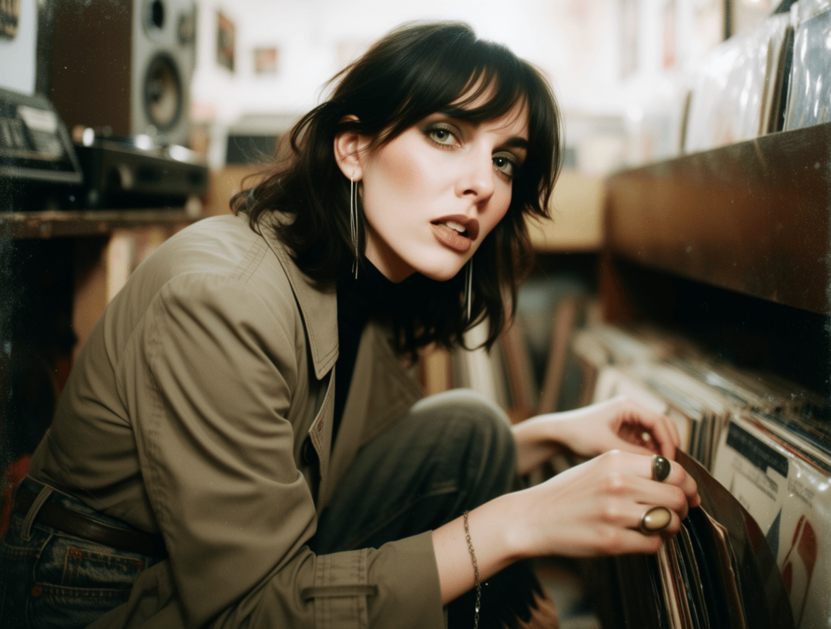 Emma-Jane MacKinnon-Lee — loose fringe archival portrait, soft styling